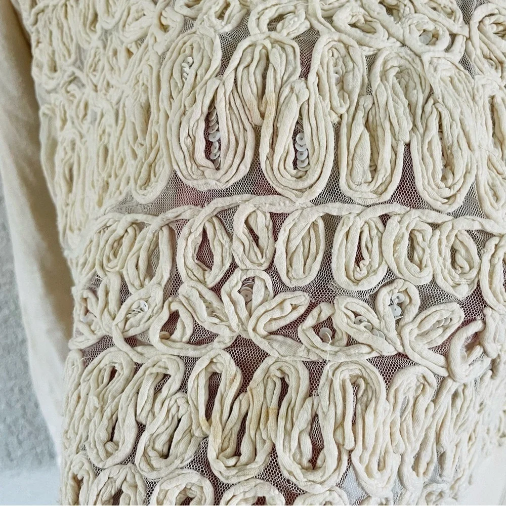 Anthropoliogie Cream Texture Pullover Top